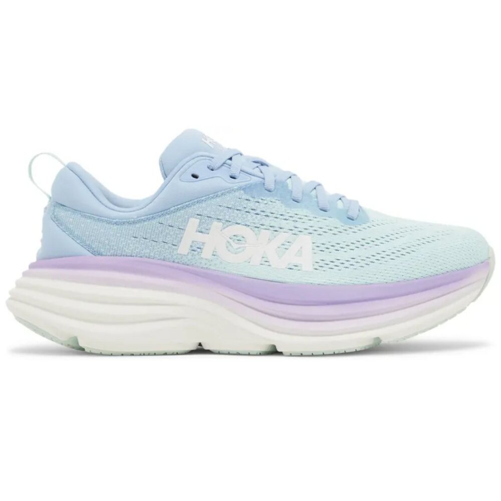 Hoka Light Blue and Lavender Sneakers